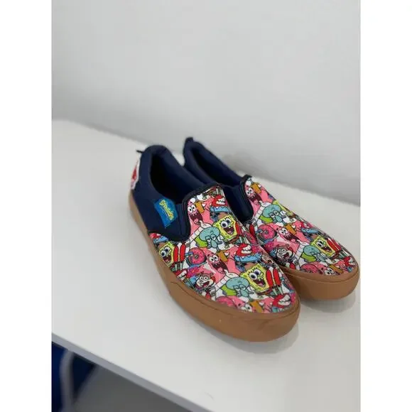 SpongeBob Krusty Krab Ground Up Slip-On Canvas Shoes - 8.5 - Picture 9 of 10